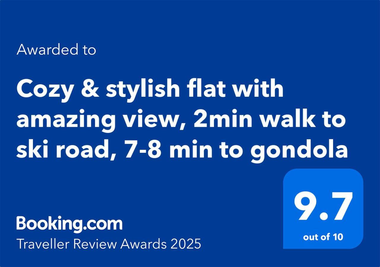 Cozy & Stylish Flat With Amazing View, 2Min Walk To Ski Road, 7-8 Min To Gondola Банско Екстериор снимка